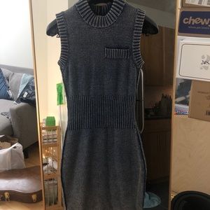 T by Alexander Wang blue mini skirt